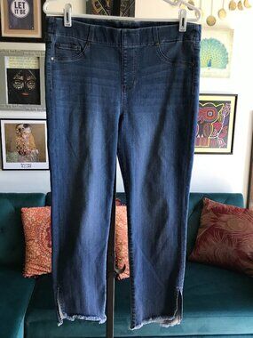 LIVERPOOL size 10 / 30 Stretch Lightweight Denim The Skinny Crop Pull-On Jeans